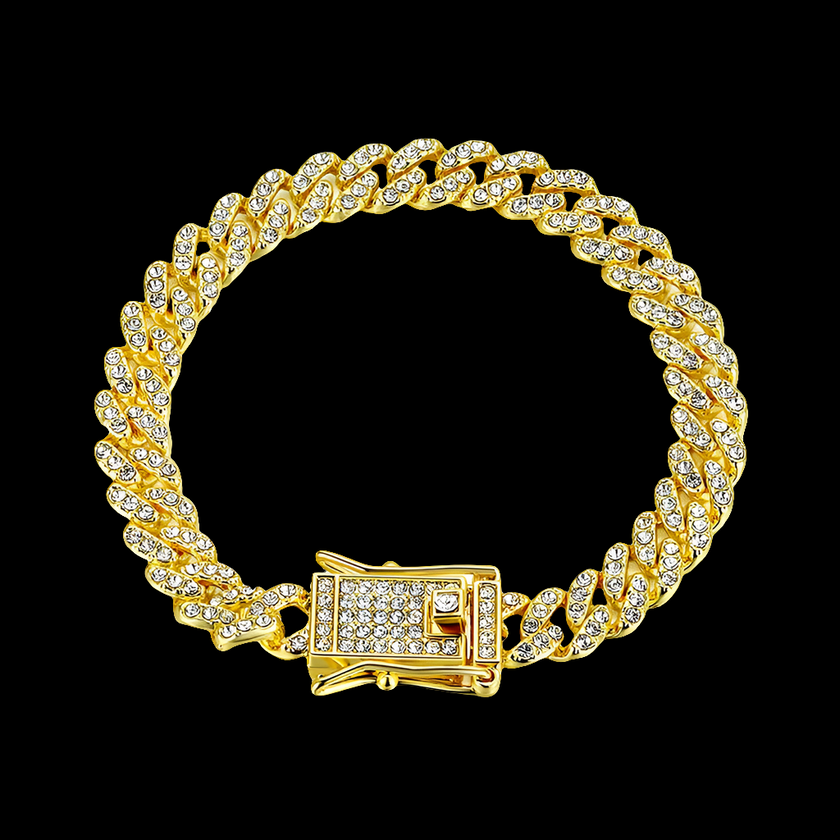 8mm Cuban Link Bracelet with Dragon Buckle