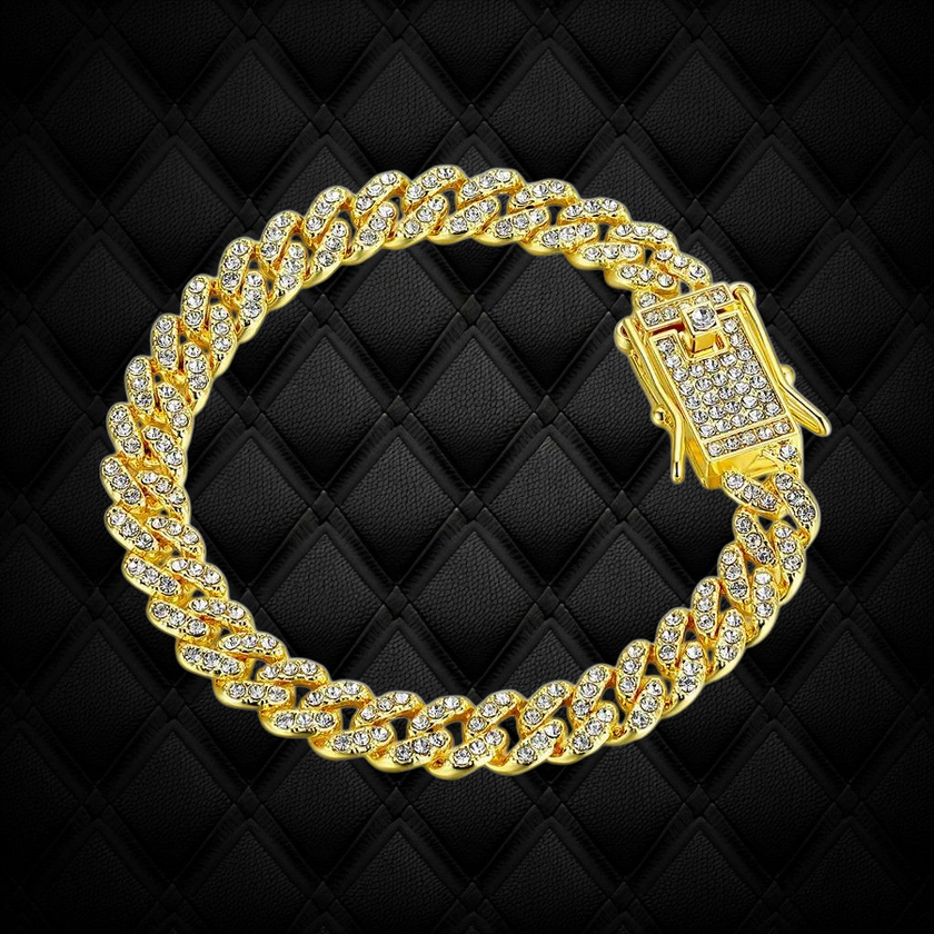 8mm Cuban Link Bracelet with Dragon Buckle