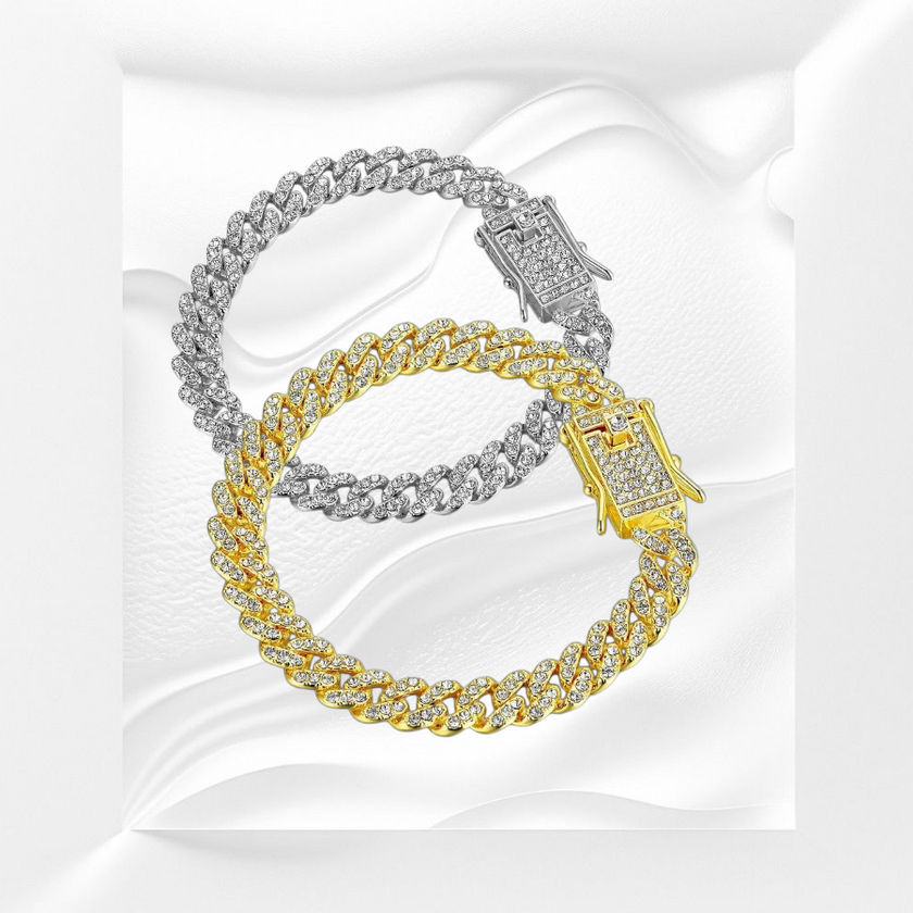 8mm Cuban Link Bracelet with Dragon Buckle